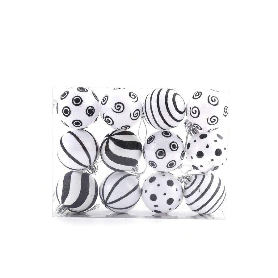 Neues Weihnachtsornament Kunststoff-Kugel-Set mit Beschichtung, Weihnachtsbaum-Hängekugeln, Feiertags-Dekorationen, perfekte Geschenke