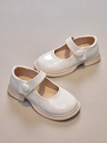 British Style Kids Soft Sole Black Leather Shoes, Boys Girls Oxford Dress Shoes Suitable For All Seasons - Beige - View 8