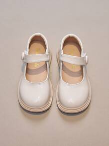 British Style Kids Soft Sole Black Leather Shoes, Boys Girls Oxford Dress Shoes Suitable For All Seasons - Beige - View 6