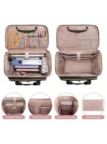 Rolling Teacher Bag With Wheels, Teacher Tote Bag With Detachable Trolley, Wh... - 1 - View 9