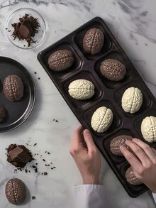 1 件万圣节 10 腔 Brian 巧克力模具自制大脑蛋糕模具创意 DIY 糖果烹饪软模具烘焙用具冰模蛋糕装饰家居装饰万圣节万圣节装饰万圣节装饰万圣节家居万圣节派对万圣节派对 - 彩色 - 查看 1
