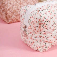 1 件热销花卉八角形化妆包，时尚小碎花印花，宽敞的八角形化妆包，旅行必备 - 彩色 - 查看 8