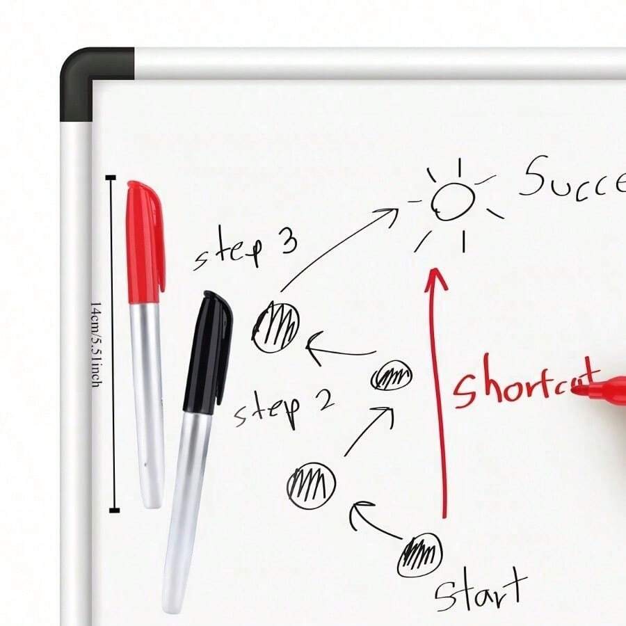 12 pièces Marqueurs pour tableau blanc effaçables Stylos pour tableau blanc pointe fine Noirs