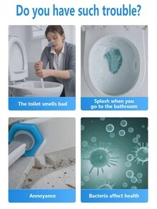 10/20 Gói Nước Chống Bắn Vào Bồn Cầu, Hạt Làm Sạch Bồn Cầu, Không Khí Trong Lành Cho Bồn Cầu Dùng Một Lần - Nhiều màu - Xem 4