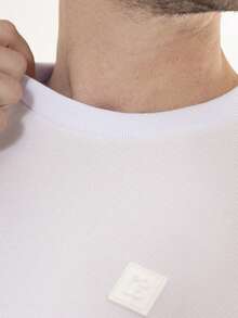 Short Sleeve Shirt Pure Cotton Breathable Business Solid Color Sports Shirt S-XL - 白色 - 查看 3