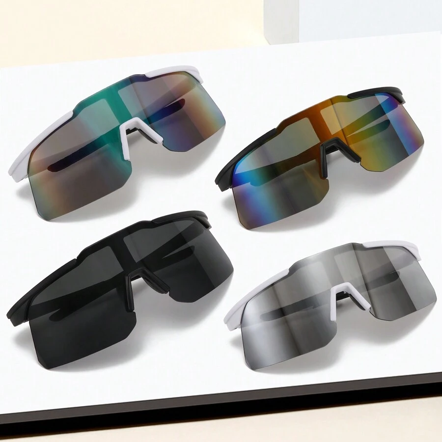 1 Cặp Kính thời trang bằng polycarbonate màu gradient phong cách đường phố cổ điển giản dị, thời trang & cao cấp, phù hợp với mọi mùa, dành cho thể thao, đi bộ đường dài, trượt tuyết, đạp xe, phụ kiện đi biển cho phụ nữ - Nhiều màu - Xem 1