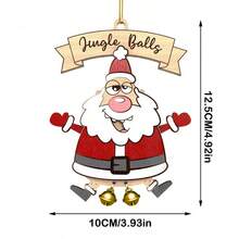 1 đồ trang trí treo hình ông già Noel có chuông, trang trí cây thông Noel - Nhiều màu - Xem 2