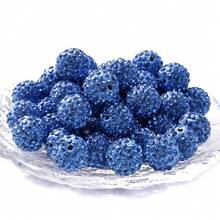 10 件 12 毫米闪亮水钻珠，DIY 手链、项链、手机链、珠宝制作 - 彩色 - 查看 9