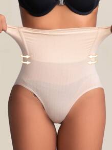 1 pezzo Pantaloncini modellanti vita alta senza cuciture, biancheria intima modellante, contenitiva per addome, di sollevamento glutei, guaina modellante per donna, biancheria intima donna, contenitiva, per pancia piatta - Albicocca - Visualizzare 6