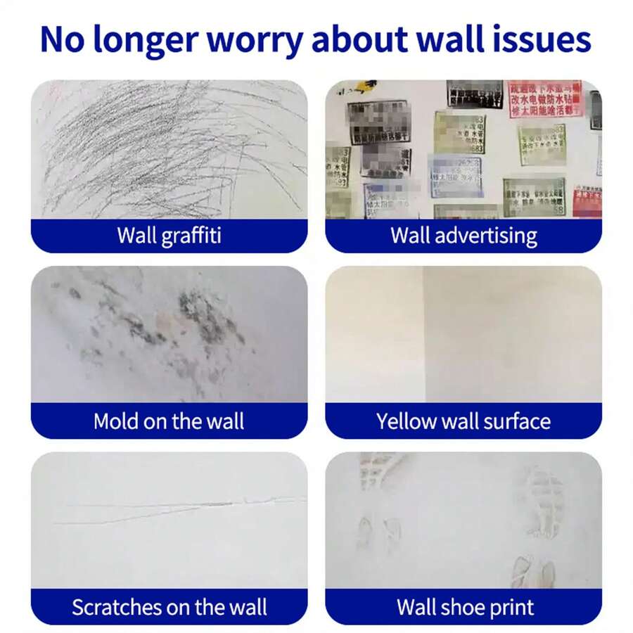 1pc Paint Roller Brush, White Wall Repair Paste, Wall Stain Cleaner