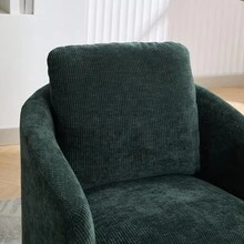 Stylish 30.3" Swivel Accent Barrel Chair - Comfy 360-Degree Lounge Armchair For Living Room, Bedroom, And Nursery - Elegant Green Design - 綠色 - 查看 7