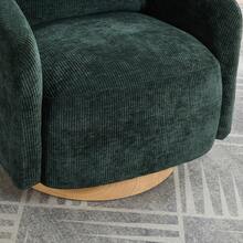 Stylish 30.3" Swivel Accent Barrel Chair - Comfy 360-Degree Lounge Armchair For Living Room, Bedroom, And Nursery - Elegant Green Design - 綠色 - 查看 10