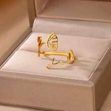 1 Chiếc Nhẫn Tên Hoa Tháng Tùy Chỉnh Cho Phụ Nữ Nhẫn Thép Không Gỉ Cá Nhân Hóa Trang Sức Hoa Tùy Chỉnh Phụ Kiện Ngón Tay Hàng Ngày Quà Tặng Sinh Nhật Đám Cưới Giáng Sinh - Nhiều màu - Xem 26