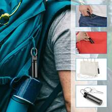 迷你药盒钥匙扣，便携式铝合金防水药盒，适合钱包、户外露营旅行 - 彩色 - 查看 2