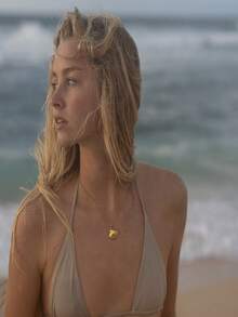 1 mặt dây chuyền vỏ thép không gỉ sáng tạo có thể điều chỉnh, trang sức thời trang cho phụ nữ đeo khi đi nghỉ ở bãi biển - Vàng - Xem 4