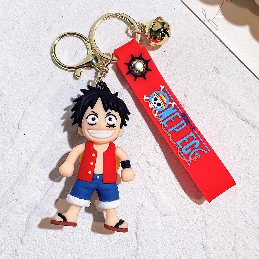 PVC Keychain Unisex Cartoon Anime ONE PIECE Doll Fashion Student Bag