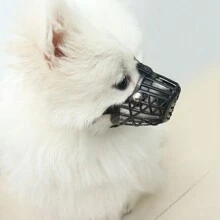 Dog Muzzle, Breathable Plastic Muzzle To Prevent Biting, Licking & Chewing For Small Dogs, With Training Clicker