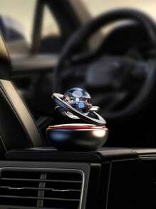 1pc Solar Powered Rotating Car Perfume Holder With 1 Piece Solid Cologne Fragrance Refill