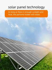 1pc Solar Powered Rotating Car Perfume Holder With 1 Piece Solid Cologne Fragrance Refill