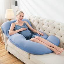 JOLLYVOGUE Cooling Pregnancy Pillows For Sleeping, U Shaped Full Body Pillow Pregnant Pillow, Maternity Pillow For Pregnant Women, Pregnancy Must Haves, Grey