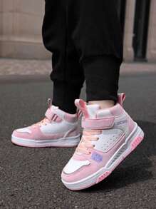 高帮儿童皮鞋，新款儿童男女童滑板鞋，魔术贴运动训练鞋，户外跑步鞋