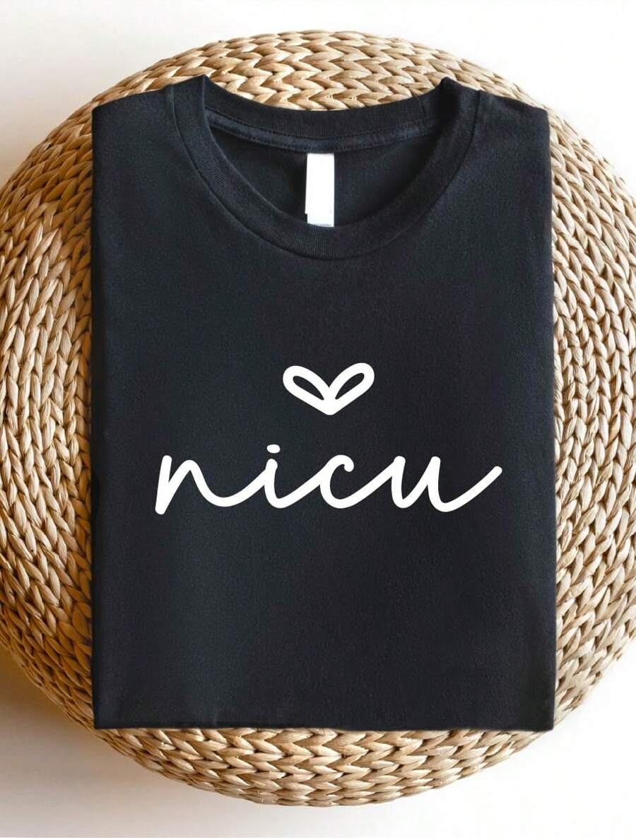Nicu Nurse Shirt, Neonatal ICU Nurse T-Shirt, Nurse Appreciation Tee, Nicu Nurse Gifts, Neonatal Intensive Care Unit Shirts SD-416 - Black - View 1