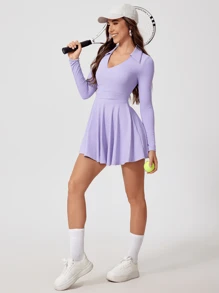 Women's Dresses, Sportswear, Yoga Clothes, Tennis Clothes, Women's Sportswear, Comfortable And Skin Friendly - 紫色 - 查看 7