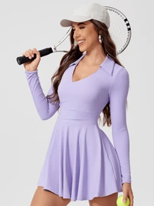 Women's Dresses, Sportswear, Yoga Clothes, Tennis Clothes, Women's Sportswear, Comfortable And Skin Friendly - 紫色 - 查看 5