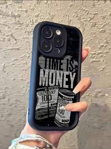 Apple 1pc Black High Quality Bamboo Dollar Design Full Cover Phone Case Compatible With Iphone 16 Pro Max/16 Pro/16/15 Pro Max/15 Pro/15/14/13/12/11/13 Pro Max/14 Pro Waterproof Shockproof Anti-Fall Scratch Resistant