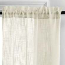 Decorative Kitchen Curtain 2.00 X 0.40cm Linen Voile Flame Single Sheet Pass-Through - 香檳色 - 查看 2
