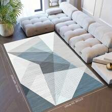 1pc European-Style Living Room Carpet, Bedroom Bedside Rug, Crystal Velvet Sofa Coffee Table Mat, Home Entryway Hallway Balcony Rug - Multicolor - View 16