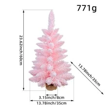 1pc Flocked Pink Christmas Tree Ornament Decoration