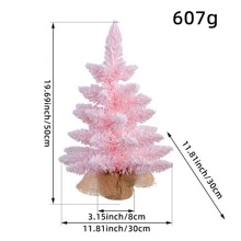 1pc Flocked Pink Christmas Tree Ornament Decoration