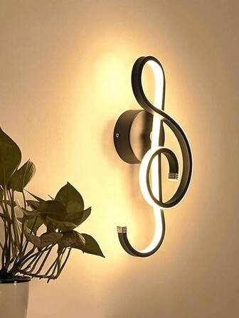 Lámpara de pared pequeña y creativa, luz de pared LED minimalista moderna de 220V en negro/blanco de metal para interiores, luz cálida de 3000K/luz fría de 6500K, apta para sala de estar, dormitorio, pasillo y escaleras