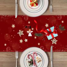 Santa Claus Table Runner, Christmas Party Dining Table Cloth Decoration, Christmas Gift