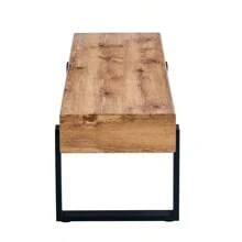59" Dining Bench, Farmhouse Indoor Kitchen Table Benches, Bed Bench, Industrial Shoe Bench, Entryway Benches - 天然木洗+中密度纖維板+金屬+中密度纖維板如圖 - 查看 13