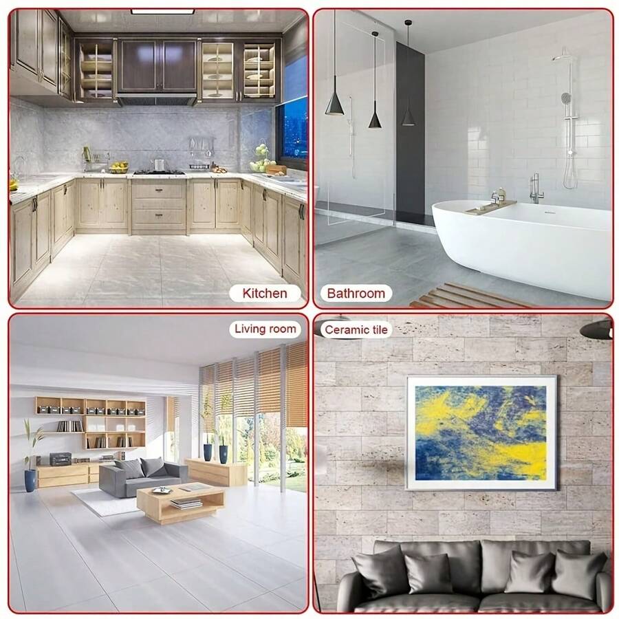 5In1 Silicone Scraper Set Grout Remover, Caulking Tool, Edging