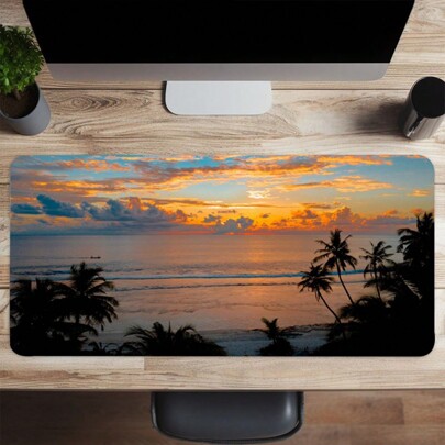 1 pieza Alfombrilla de ratón con un diseño impresionante de escena oceánica, con medidas múltiples, alfombrilla de escritorio de goma antideslizante para oficina, accesorios de escritorio, alfombrilla para teclado, regalo para amigos y familia