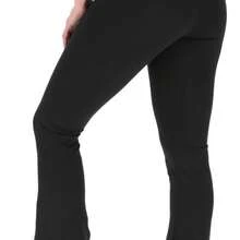 Sporthing Leggins Mujer, Mallon de Cintura Alta en Algodón, Semi Acampanado - Negro - View 1