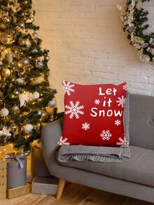 Bộ 4 vỏ gối trang trí theo chủ đề Giáng sinh: Găng tay Giáng sinh, Cây thông Noel, Tuần lộc, Chữ cái. Vỏ gối trang trí Giáng sinh & Năm mới, Vỏ gối vuông, 17,7 * 17,7 inch (Không có ruột gối), Trang trí nhà bằng vải, Thích hợp cho phòng ngủ, ghế sofa, văn phòng - Nhiều màu - Xem 5