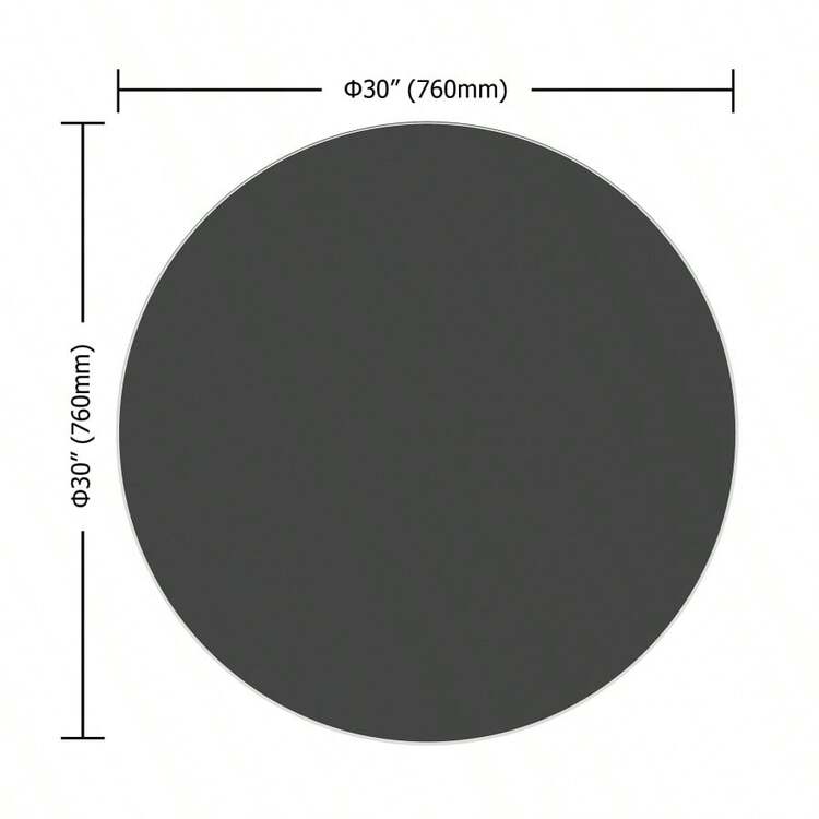 30" Inch Round Tempered Glass Table Top Black Glass 1/4" Inch Thick Round Polished Edge - 黑色+強化玻璃如圖 - 查看 8