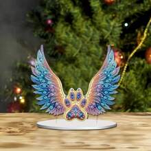 1 件钻石画 DIY 工艺套件 - 创意公主、公主与王子、耶稣与圣女、熊掌与翅膀图案钻石门牌，节日、生日、礼物装饰 - 彩色 - 查看 11