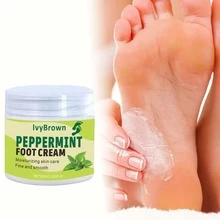 Kem dưỡng chân bạc hà 60ml, tẩy tế bào chết và nuôi dưỡng, với chiết xuất lô hội, chiết xuất bạc hà, axit salicylic, dưỡng ẩm và nuôi dưỡng chân, phù hợp với mọi loại da - trắng - Xem 1