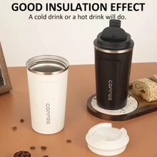 1 件不锈钢真空保温瓶、咖啡杯、高品质便携式水瓶，适合户外露营、旅行、运动，男女皆宜 - 彩色 - 查看 3