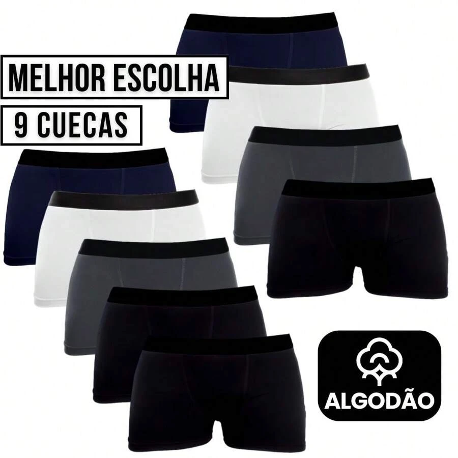 Kit Of 10 Men's Boxer Briefs Premium Cotton Comfortable - Nhiều màu - Xem 1