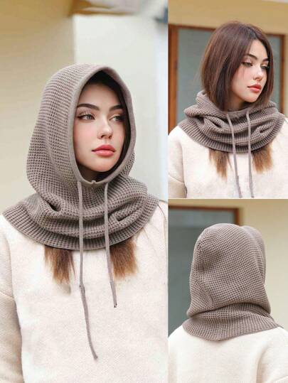 قبعة باليكا ذات تريكو ناعم وسميك، غطاء رأس وكولون للبرد للخارج، وشاح إسكندريني ساخن للرقبة، قناع للوجه مرن لتزلج قابل للري في الخريف/الشتاء