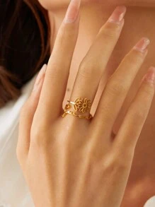 1 Chiếc Nhẫn Tên Hoa Tháng Tùy Chỉnh Cho Phụ Nữ Nhẫn Thép Không Gỉ Cá Nhân Hóa Trang Sức Hoa Tùy Chỉnh Phụ Kiện Ngón Tay Hàng Ngày Quà Tặng Sinh Nhật Đám Cưới Giáng Sinh - Nhiều màu - Xem 4