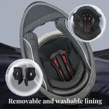 AD 1 szt. Certyfikowany kask motocyklowy na rower elektryczny DOT&ECE, uniwersalny, całoroczny, motocyklowy kask integralny z dwoma wizjerami