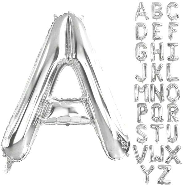 40 Inch Letter Balloon, Large Giant Cream Mylar Helium Alphabet Custom Balloon Decor, Alphabet A-Z Balloon, Ins Beige Large Aluminum E Balloon Helium For Birthday, Wedding, Anniversary Party Decoration(Silver)