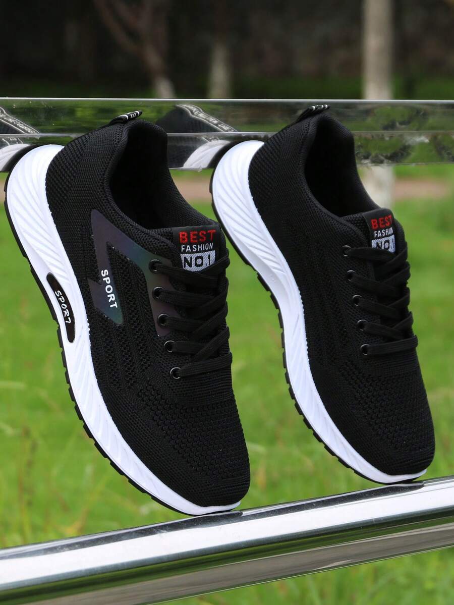 Giày thể thao nam lưới thoáng khí, đế mềm chống trượt, đa năng - màu đen - Xem 1